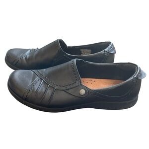 Rockport Black Leather Slip On Shoes - 9.5